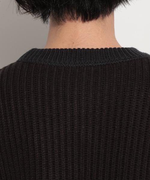 niko and...（ニコアンド）の「アラン柄BIGニットプルオーバー（ニット/セーター・メンズ・ネイビー/ブラウン/アイボリー・MEDIUM/LARGE）」の16枚目の写真