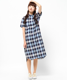 BEAMS BOY | BEAMS BOY / マドラス ボタンダウン シャツワンピース(シャツワンピース)