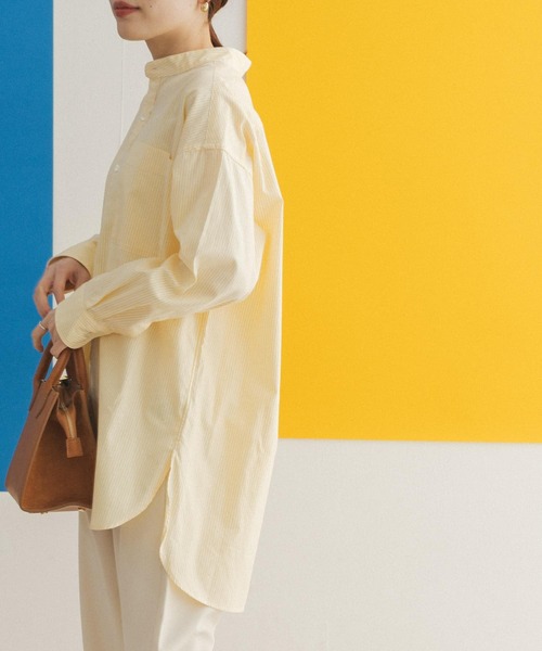 FORK&SPOON(フォークアンドスプーン)の「FORK&SPOON オックスロングシャツ(シャツ/ブラウス・レディース・ブルー/グリーン系その他/イエロー系その他・ONE)」の9枚目の写真