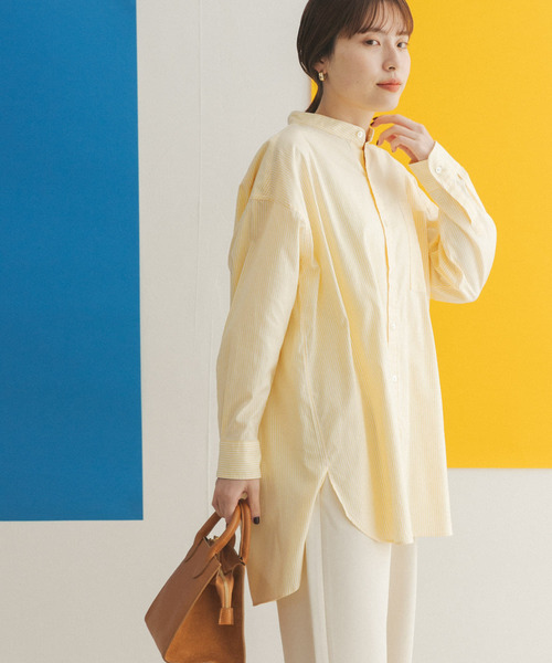 FORK&SPOON(フォークアンドスプーン)の「FORK&SPOON オックスロングシャツ(シャツ/ブラウス・レディース・ブルー/グリーン系その他/イエロー系その他・ONE)」の13枚目の写真