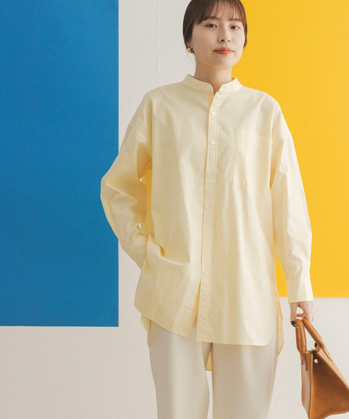 FORK&SPOON(フォークアンドスプーン)の「FORK&SPOON オックスロングシャツ(シャツ/ブラウス・レディース・ブルー/グリーン系その他/イエロー系その他・ONE)」の14枚目の写真