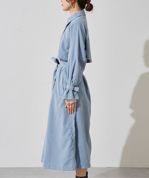 prose verse（プロズヴェール）の「ヨーク切り替えトレンチコート（トレンチコート・レディース・ブルー/ライトベージュ/グレイッシュベージュ・MEDIUM/LARGE）」の9枚目の写真