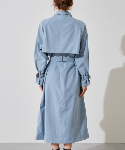 prose verse（プロズヴェール）の「ヨーク切り替えトレンチコート（トレンチコート・レディース・ブルー/ライトベージュ/グレイッシュベージュ・MEDIUM/LARGE）」の10枚目の写真