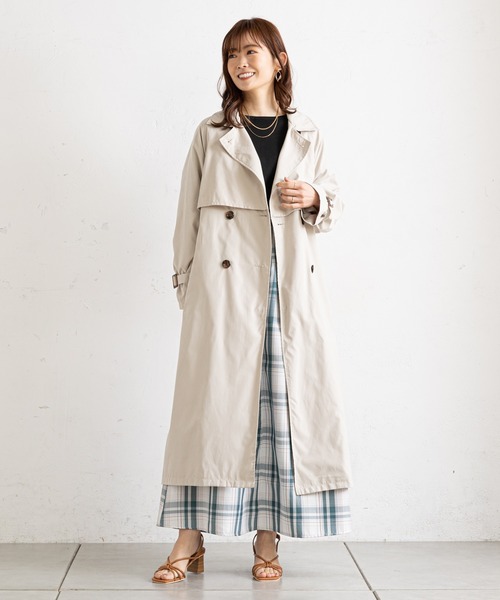 prose verse（プロズヴェール）の「ヨーク切り替えトレンチコート（トレンチコート・レディース・ブルー/ライトベージュ/グレイッシュベージュ・MEDIUM/LARGE）」の20枚目の写真