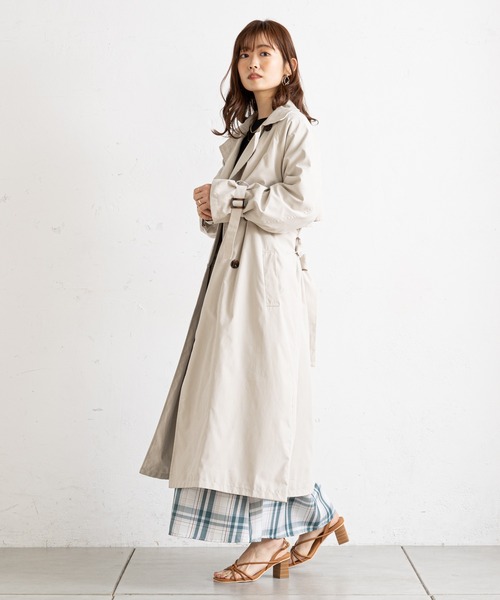 prose verse（プロズヴェール）の「ヨーク切り替えトレンチコート（トレンチコート・レディース・ブルー/ライトベージュ/グレイッシュベージュ・MEDIUM/LARGE）」の21枚目の写真
