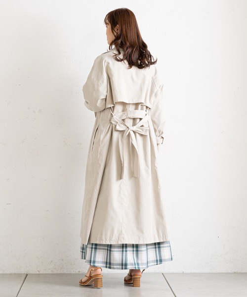 prose verse（プロズヴェール）の「ヨーク切り替えトレンチコート（トレンチコート・レディース・ブルー/ライトベージュ/グレイッシュベージュ・MEDIUM/LARGE）」の22枚目の写真
