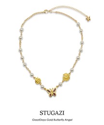 A'GEM/9 × .kom『STUGAZI/スガジ』GreatDays Gold Butterfly Angel/ゴールドチェーンバタフライトップ ネックレス