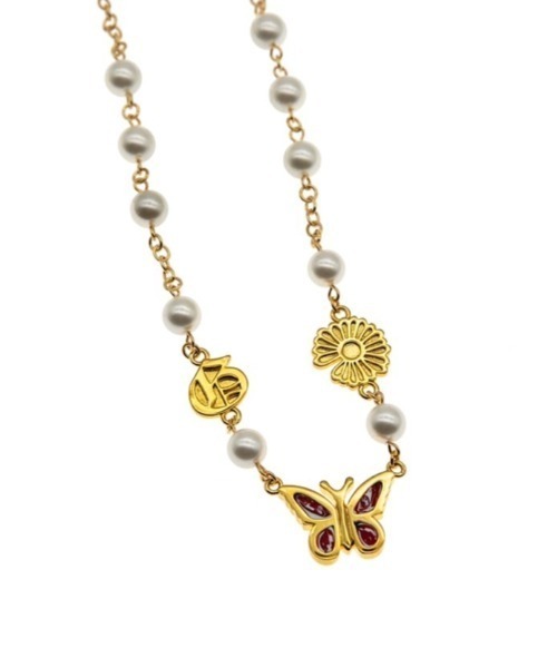 STUGAZI（スガキ）の「A'GEM/9 × .kom『STUGAZI/スガジ』GreatDays Gold Butterfly Angel/ゴールドチェーンバタフライトップ ネックレス（ネックレス・メンズ・ゴールド・FREE）」の3枚目の写真