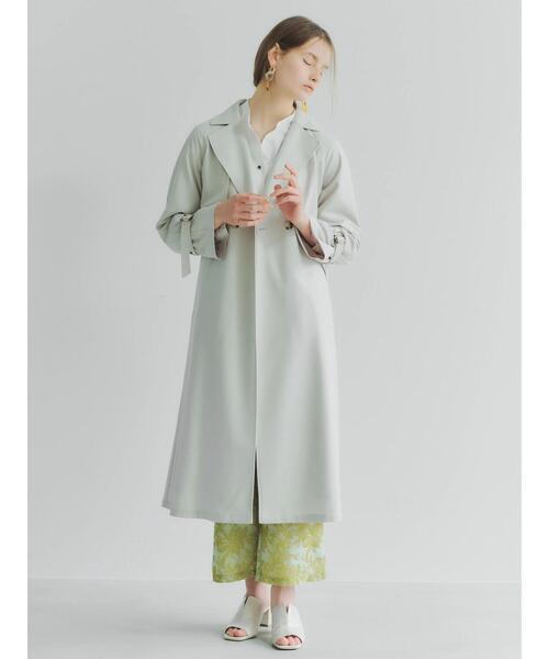 YECCA VECCA（イェッカヴェッカ）の「ロングトレンチコート　＊◆（トレンチコート・レディース・ライトベージュ/ベージュ/イエロー・FREE）」の7枚目の写真