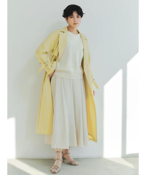 YECCA VECCA（イェッカヴェッカ）の「ロングトレンチコート　＊◆（トレンチコート・レディース・ライトベージュ/ベージュ/イエロー・FREE）」の10枚目の写真