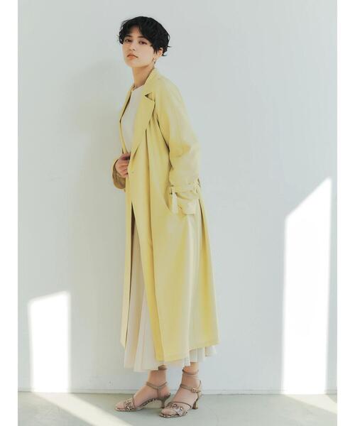 YECCA VECCA（イェッカヴェッカ）の「ロングトレンチコート　＊◆（トレンチコート・レディース・ライトベージュ/ベージュ/イエロー・FREE）」の12枚目の写真