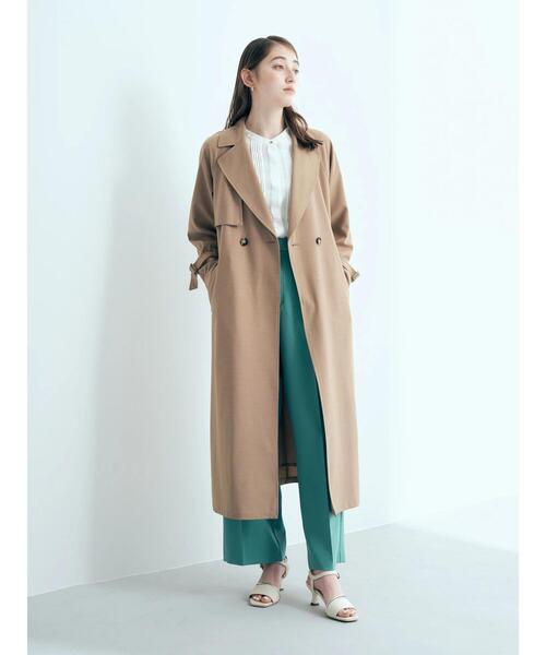 YECCA VECCA（イェッカヴェッカ）の「ロングトレンチコート　＊◆（トレンチコート・レディース・ライトベージュ/ベージュ/イエロー・FREE）」の14枚目の写真