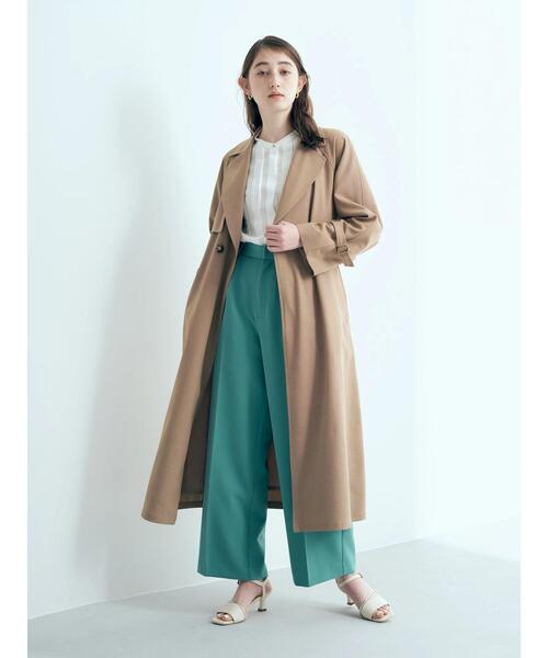 YECCA VECCA（イェッカヴェッカ）の「ロングトレンチコート　＊◆（トレンチコート・レディース・ライトベージュ/ベージュ/イエロー・FREE）」の15枚目の写真