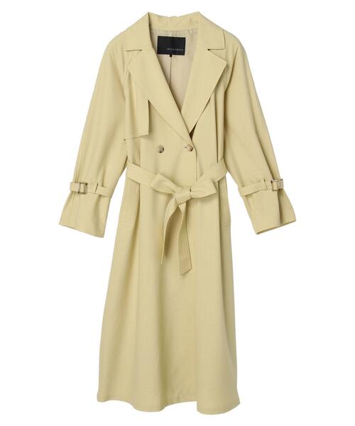 YECCA VECCA（イェッカヴェッカ）の「ロングトレンチコート　＊◆（トレンチコート・レディース・ライトベージュ/ベージュ/イエロー・FREE）」の22枚目の写真