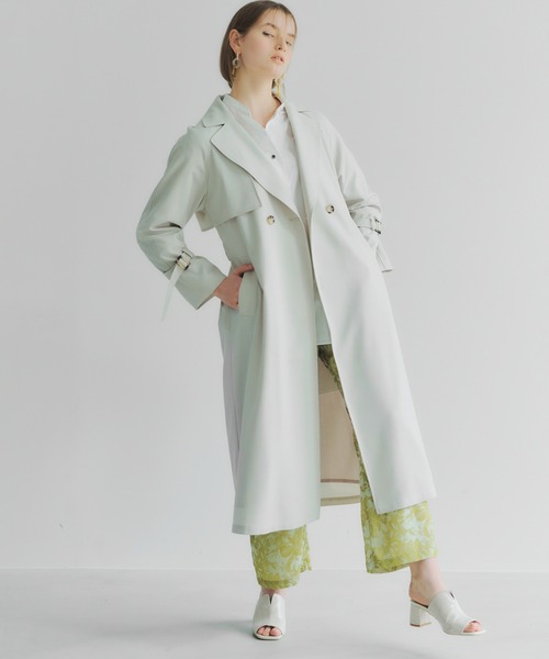 YECCA VECCA（イェッカヴェッカ）の「ロングトレンチコート　＊◆（トレンチコート・レディース・ライトベージュ/ベージュ/イエロー・FREE）」の3枚目の写真