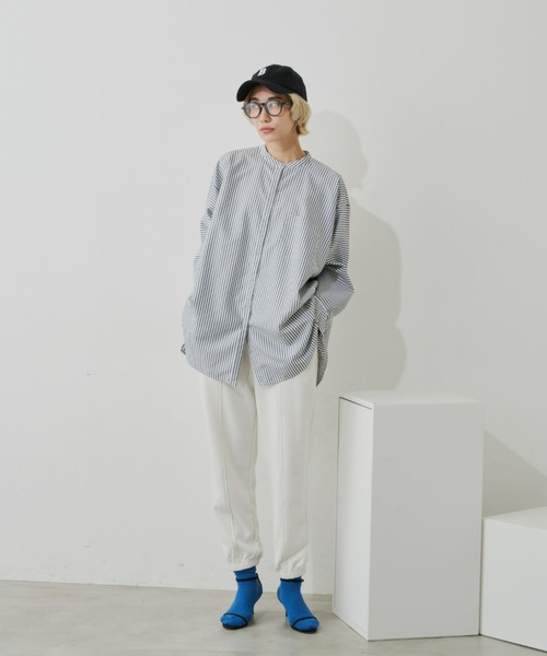 Auntie Rosa Holiday（アンティローザホリデー）の「裏毛ジョガーパンツ（スウェットパンツ・レディース・グレー/オフホワイト/ネイビー・FREE）」の17枚目の写真