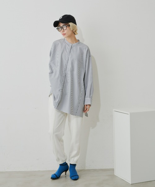 Auntie Rosa Holiday（アンティローザホリデー）の「裏毛ジョガーパンツ（スウェットパンツ・レディース・グレー/オフホワイト/ネイビー・FREE）」の13枚目の写真