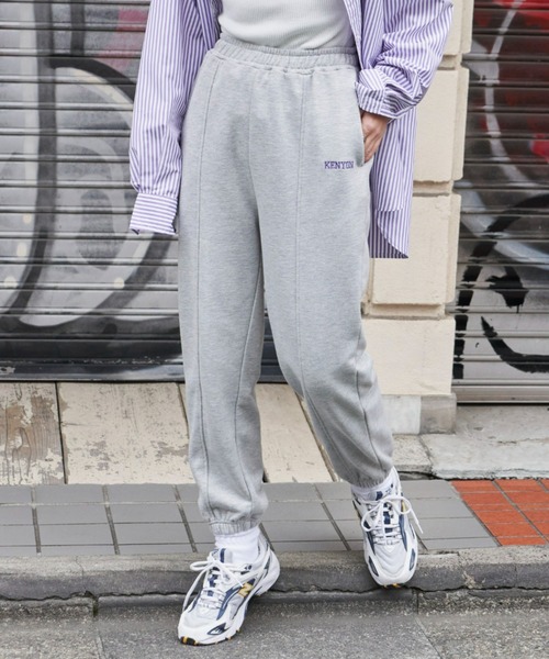 Auntie Rosa Holiday（アンティローザホリデー）の「裏毛ジョガーパンツ（スウェットパンツ・レディース・グレー/オフホワイト/ネイビー・FREE）」の9枚目の写真