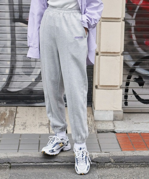 Auntie Rosa Holiday（アンティローザホリデー）の「裏毛ジョガーパンツ（スウェットパンツ・レディース・グレー/オフホワイト/ネイビー・FREE）」の8枚目の写真