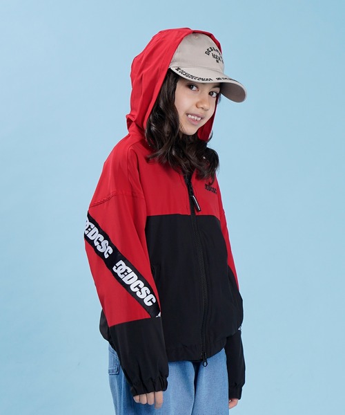 DC(ディーシー)の「DC/ディーシー TRACK JACKET トラックジャケット 防水加工 裏メッシュ YJK221527(ナイロンジャケット・キッズ・レッド/ブラック・130cm/150cm/160cm/140cm)」の8枚目の写真