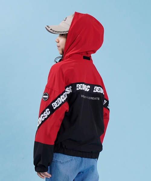 DC(ディーシー)の「DC/ディーシー TRACK JACKET トラックジャケット 防水加工 裏メッシュ YJK221527(ナイロンジャケット・キッズ・レッド/ブラック・130cm/150cm/160cm/140cm)」の10枚目の写真