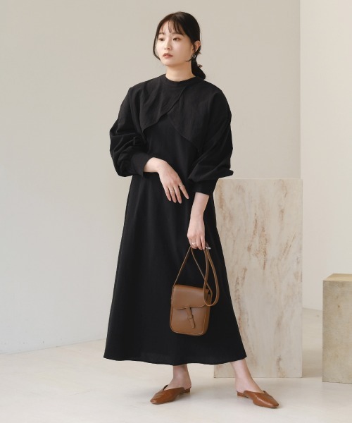 Bab（バブ）の「前後2WAYケープライクロングワンピース（ワンピース