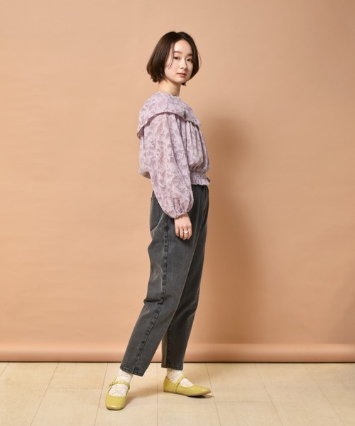 RETRO GIRL(レトロガール)の「ゆるデニムパンツ(デニムパンツ・レディース・アイボリー/ブラック/ケミカルウォッシュ/ピンク/ブラック系その他・FREE)」の16枚目の写真