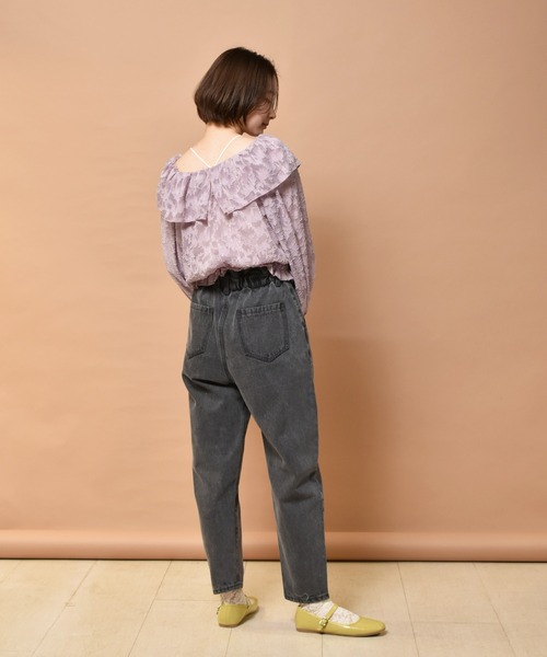 RETRO GIRL(レトロガール)の「ゆるデニムパンツ(デニムパンツ・レディース・アイボリー/ブラック/ケミカルウォッシュ/ピンク/ブラック系その他・FREE)」の17枚目の写真
