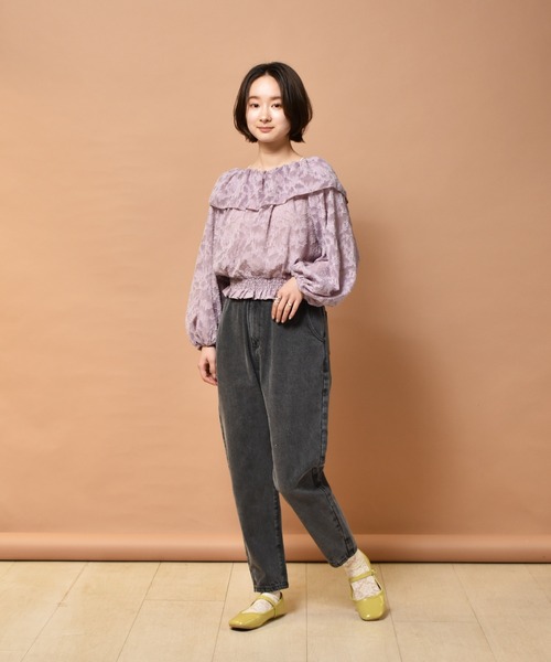 RETRO GIRL(レトロガール)の「ゆるデニムパンツ(デニムパンツ・レディース・アイボリー/ブラック/ケミカルウォッシュ/ピンク/ブラック系その他・FREE)」の18枚目の写真