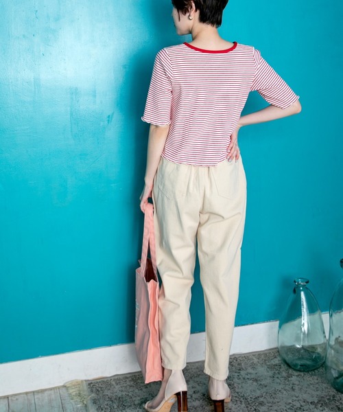 RETRO GIRL(レトロガール)の「ゆるデニムパンツ(デニムパンツ・レディース・アイボリー/ブラック/ケミカルウォッシュ/ピンク/ブラック系その他・FREE)」の10枚目の写真