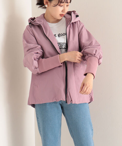 fredy emue(フレディエミュ)の「T/Cウェザー袖リブZIPパーカー(マウンテンパーカー・レディース・ブラック/ベージュ/ラベンダー・38)」の15枚目の写真