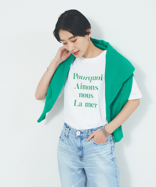 Rouge vif Anna（ルージュヴィフアンナ）の「フロント&バックロゴTシャツ（Tシャツ/カットソー・レディース・ブラック/グリーン/ブラウン/ピンク・フリー）」の3枚目の写真