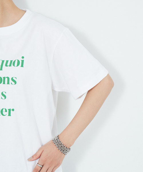 Rouge vif Anna（ルージュヴィフアンナ）の「フロント&バックロゴTシャツ（Tシャツ/カットソー・レディース・ブラック/グリーン/ブラウン/ピンク・フリー）」の16枚目の写真