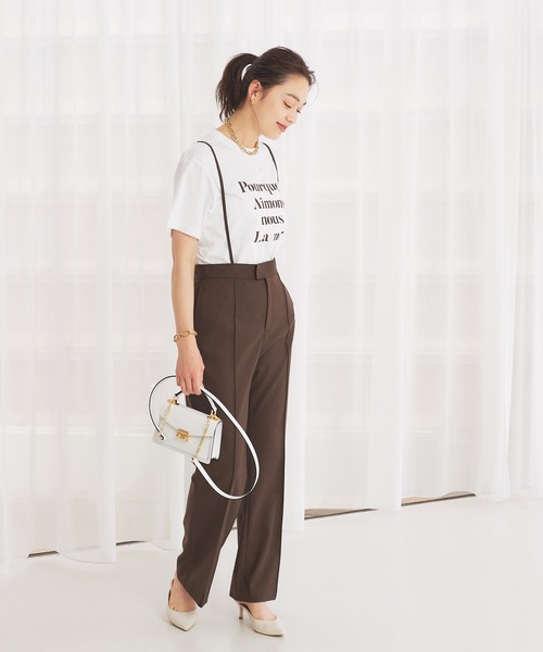 Rouge vif Anna（ルージュヴィフアンナ）の「フロント&バックロゴTシャツ（Tシャツ/カットソー・レディース・ブラック/グリーン/ブラウン/ピンク・フリー）」の6枚目の写真