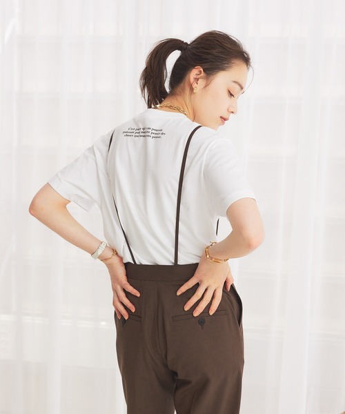 Rouge vif Anna（ルージュヴィフアンナ）の「フロント&バックロゴTシャツ（Tシャツ/カットソー・レディース・ブラック/グリーン/ブラウン/ピンク・フリー）」の14枚目の写真