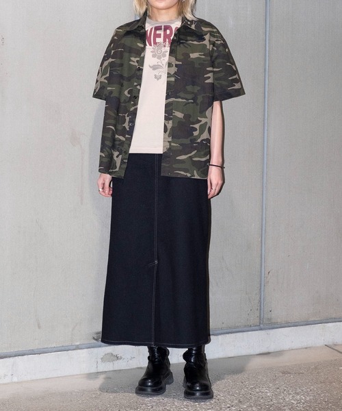 bonjour records（ボンジュールレコーズ）の「【MOSAIC SOCIETY】Camo/Mesh star shirts jacket（シャツ/ブラウス・レディース・その他・FREE）」の2枚目の写真