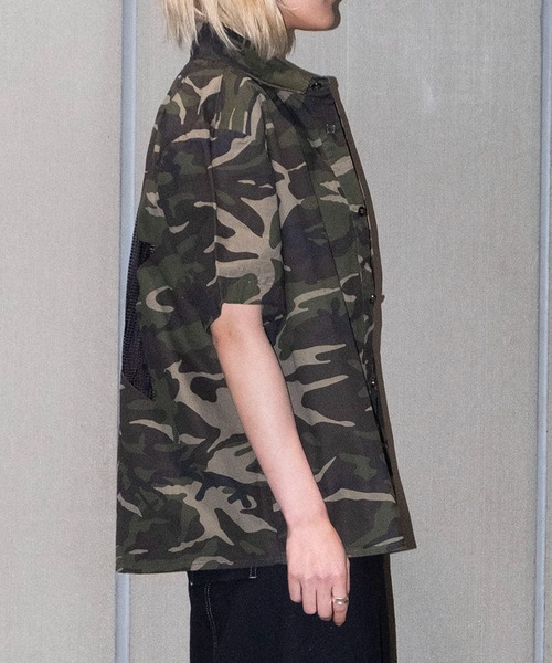 bonjour records（ボンジュールレコーズ）の「【MOSAIC SOCIETY】Camo/Mesh star shirts jacket（シャツ/ブラウス・レディース・その他・FREE）」の4枚目の写真