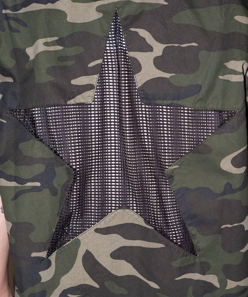bonjour records（ボンジュールレコーズ）の「【MOSAIC SOCIETY】Camo/Mesh star shirts jacket（シャツ/ブラウス・レディース・その他・FREE）」の6枚目の写真