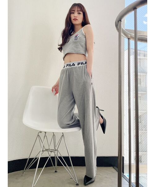 GYDA（ジェイダ）の「GYDA×FILA リラックスワイドパンツ（その他パンツ・レディース・ブラック/グレー・FREE）」の14枚目の写真