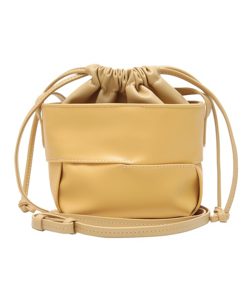 titivate（ティティベイト）の「ﾌｪｲｸﾚｻﾞｰ巾着ﾊﾞｯｸﾞ（ハンドバッグ・レディース・ブルー/イエロー/ブラック・FREE）」の6枚目の写真