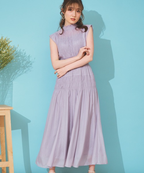 NOELA(ノエラ)の「楊柳シャーリングワンピ(ワンピース・レディース・オフホワイト/サックスブルー/ベージュ・M/S)」の5枚目の写真