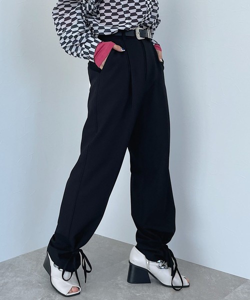 PAGEBOY(ページボーイ)の「リッチツイルセットアップパンツ2(その他パンツ・レディース・アイボリー/ブラック/チャコールグレー・FREE)」の3枚目の写真