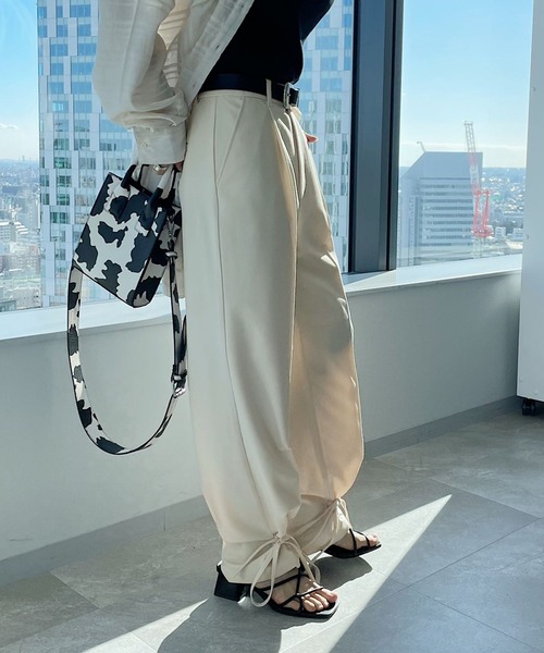 PAGEBOY(ページボーイ)の「リッチツイルセットアップパンツ2(その他パンツ・レディース・アイボリー/ブラック/チャコールグレー・FREE)」の4枚目の写真