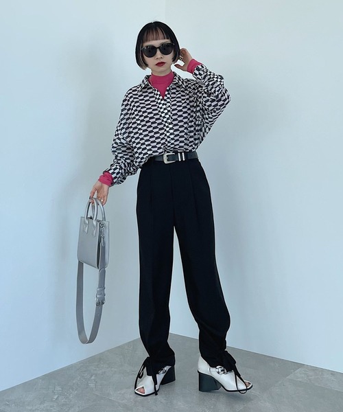 PAGEBOY(ページボーイ)の「リッチツイルセットアップパンツ2(その他パンツ・レディース・アイボリー/ブラック/チャコールグレー・FREE)」の8枚目の写真