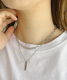 at12:03 | ポイントプレート２連チェーンネックレス(ネックレス)