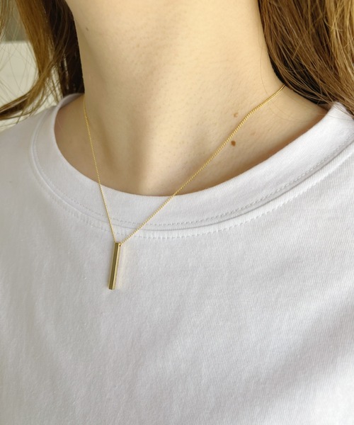 at12:03（アットイチニーゼロサン）の「ポイントプレート２連チェーンネックレス（ネックレス・レディース・シルバー/ゴールド・FREE）」の16枚目の写真