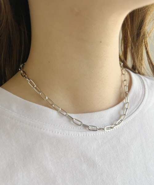 at12:03（アットイチニーゼロサン）の「ポイントプレート２連チェーンネックレス（ネックレス・レディース・シルバー/ゴールド・FREE）」の11枚目の写真
