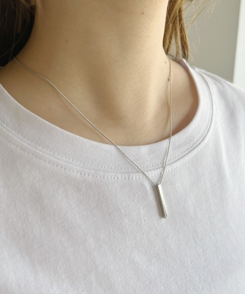 at12:03（アットイチニーゼロサン）の「ポイントプレート２連チェーンネックレス（ネックレス・レディース・シルバー/ゴールド・FREE）」の7枚目の写真