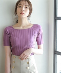 ワイドリブボートニット275077