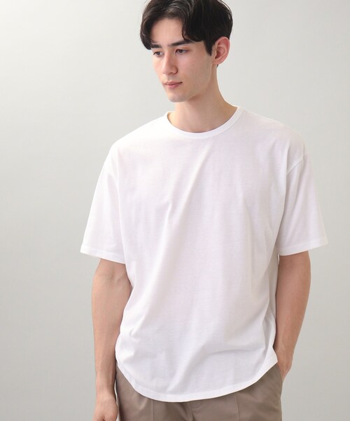 THE SHOP TK （ザ ショップ ティーケー ）の「◆【SETアイテム】メッシュヘリンボンニットレイヤードTシャツ（ニット/セーター・メンズ・チャコールグレー/グリーン/サンドベージュ/マスタード・02/03/04）」の14枚目の写真